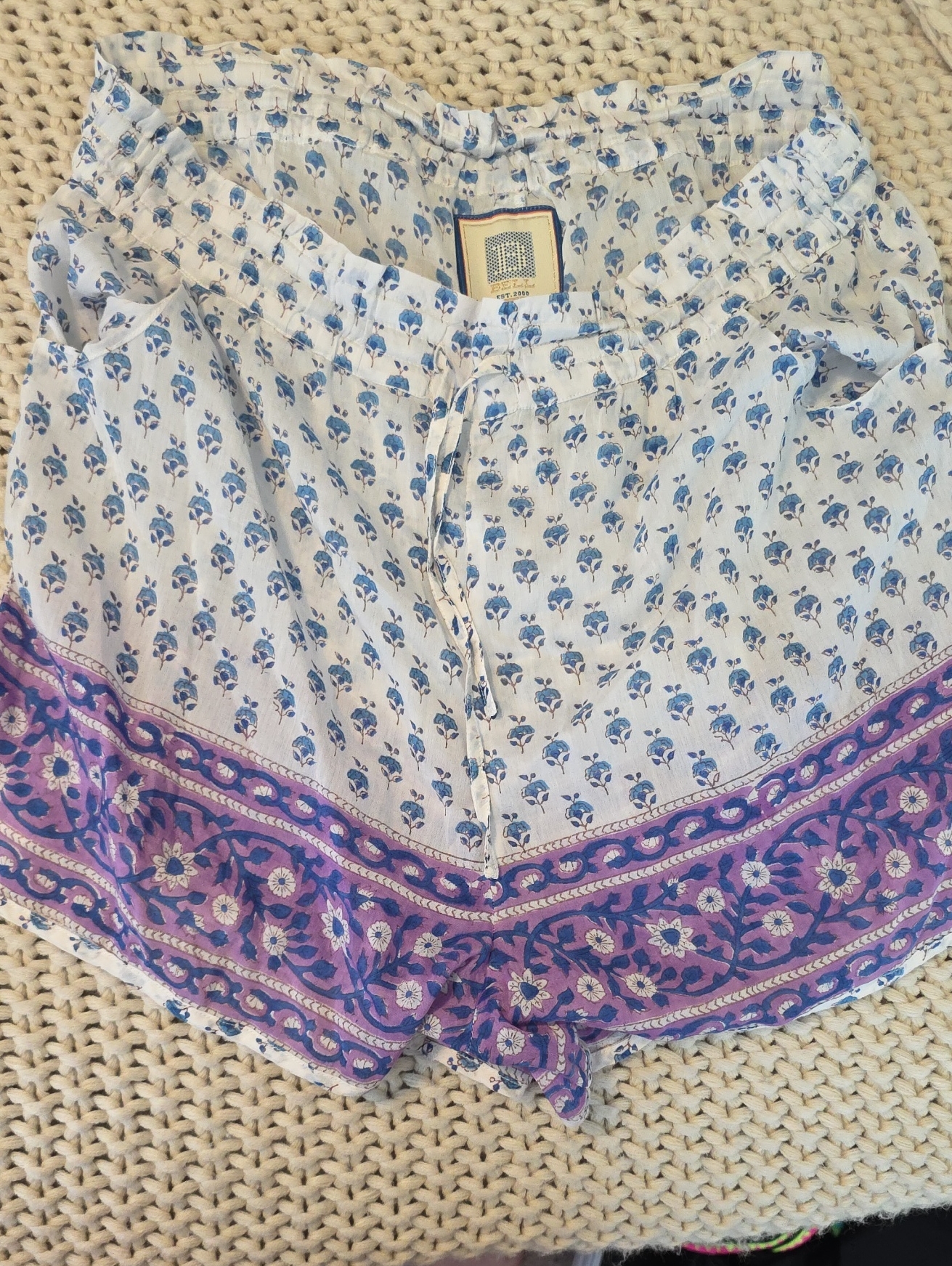 Bell By Alicia Bell Set- Shorts (L) With Button Down Top (M)